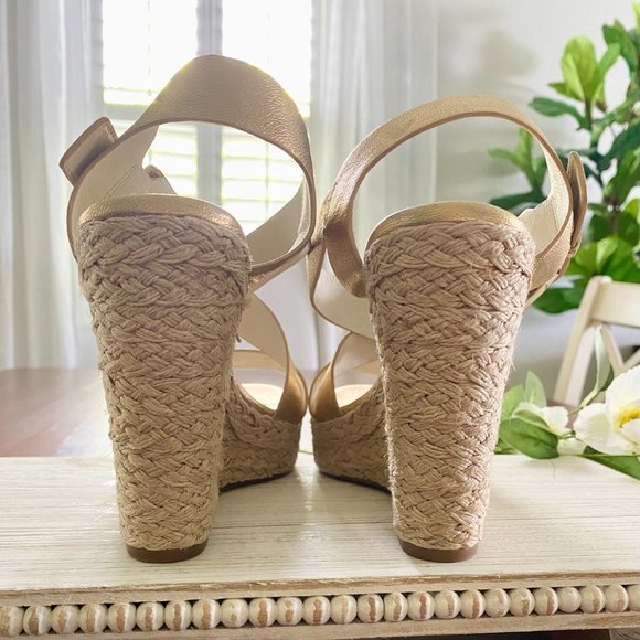 Michael Kors Gold Wedges - Picture 3 of 11